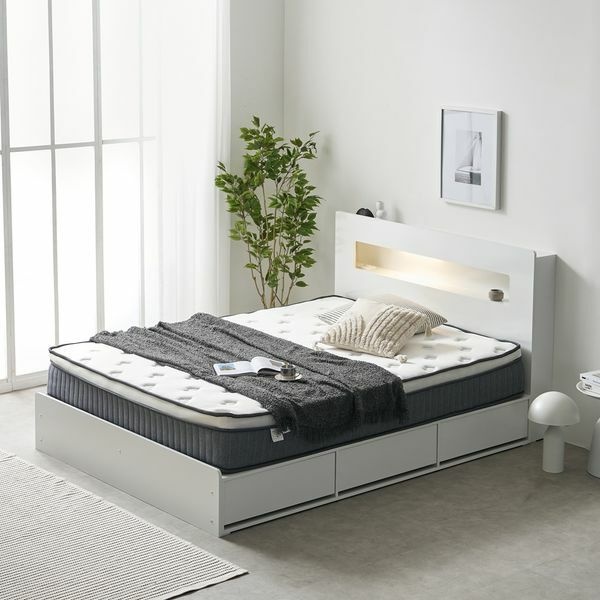 (현대Hmall) 히트가구 F41666 LED 벙커침대Q+포켓매트리스25cm