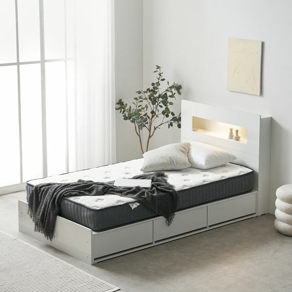 (현대Hmall) 히트가구 F41662 LED 벙커침대SS+포켓매트리스20cm