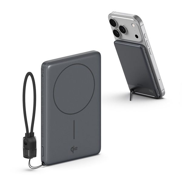 [오늘출발] 아트뮤 Qi2 15W 맥세이프 초슬림 고속 보조배터리 5000mAh QB510 그레이