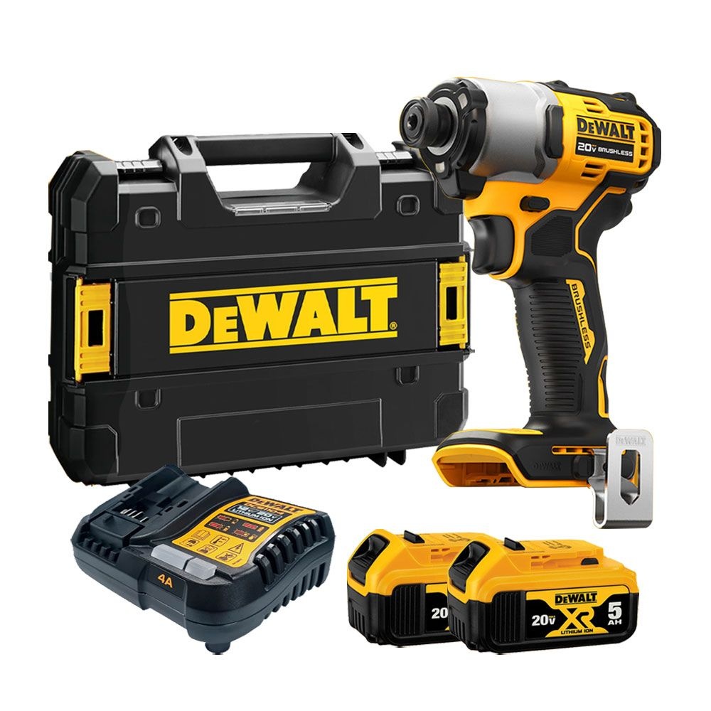 디월트 DCF840P2T 충전 임팩 드릴 20V 5.0Ah 배터리 2개 세트