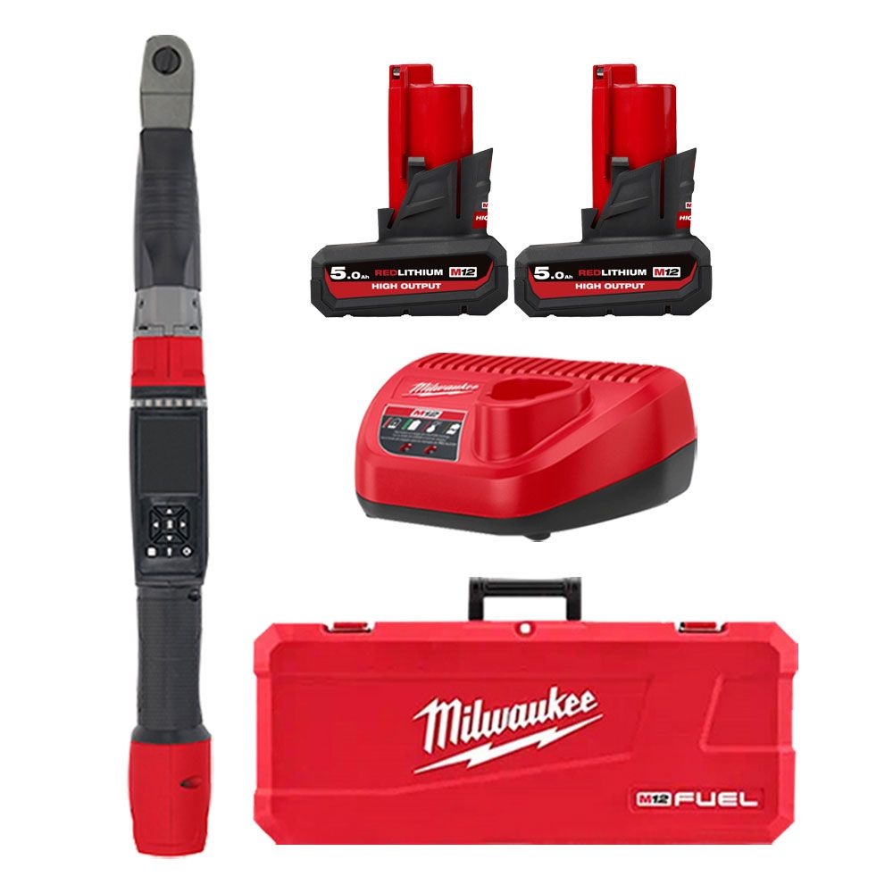 밀워키 밀워키 M12 ONEFTR38-502C 디지털 토크렌치 12V 5.0Ah 고출력 배터리 2개 세트