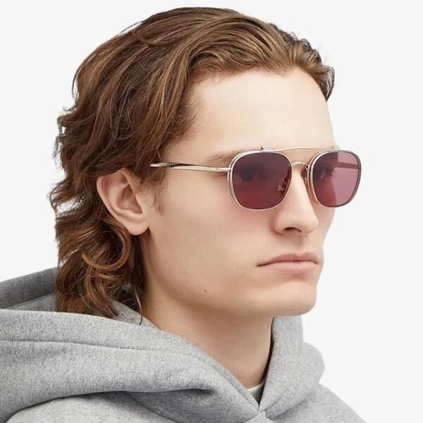 겐조 [겐조] 선글라스 KZ40188U 32S 플립 명품 골드 메탈테 금속 투브릿지 유니크 패션