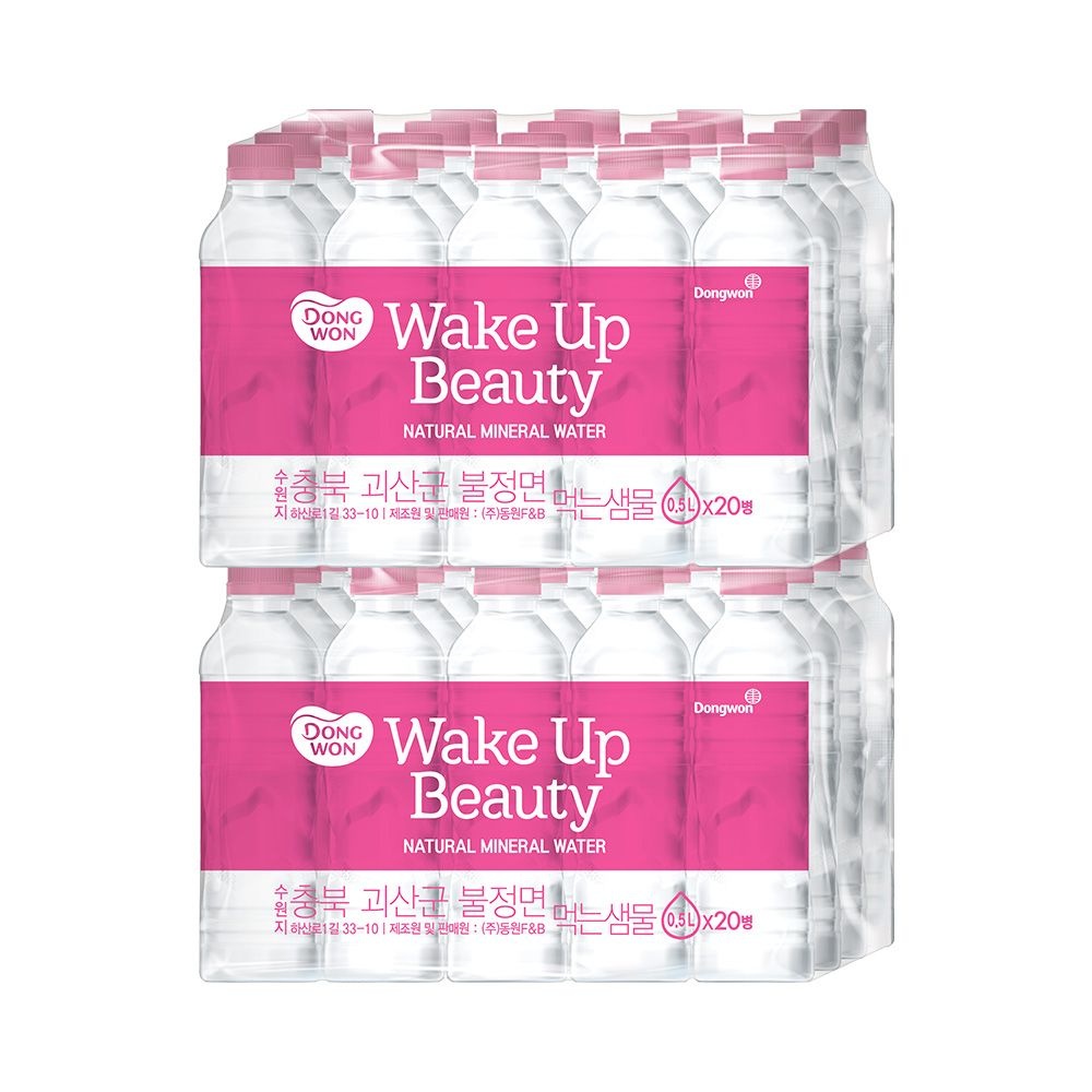 동원샘물 무라벨 웨이크업뷰티 500ml 40개