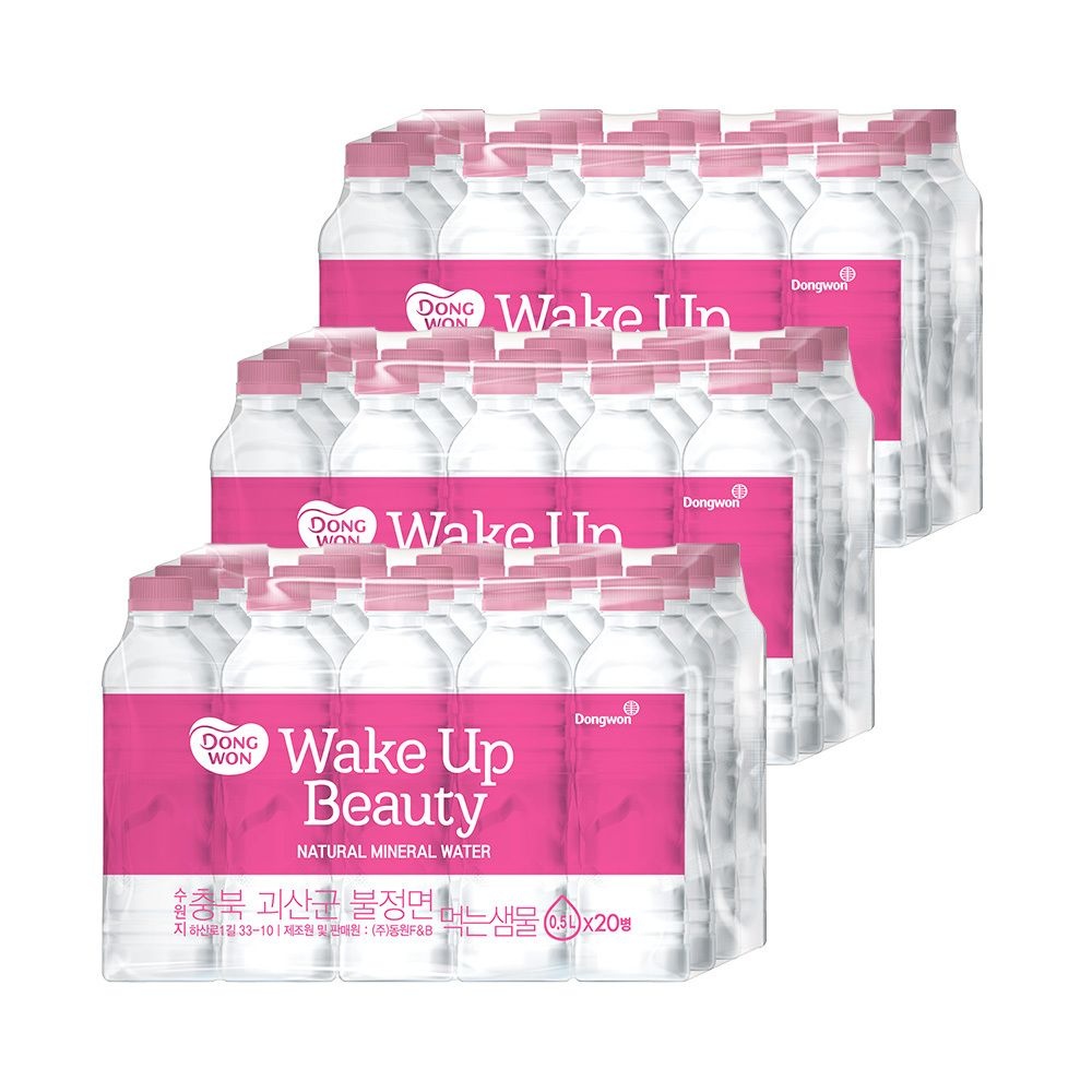 동원샘물 무라벨 웨이크업뷰티 500ml 60개