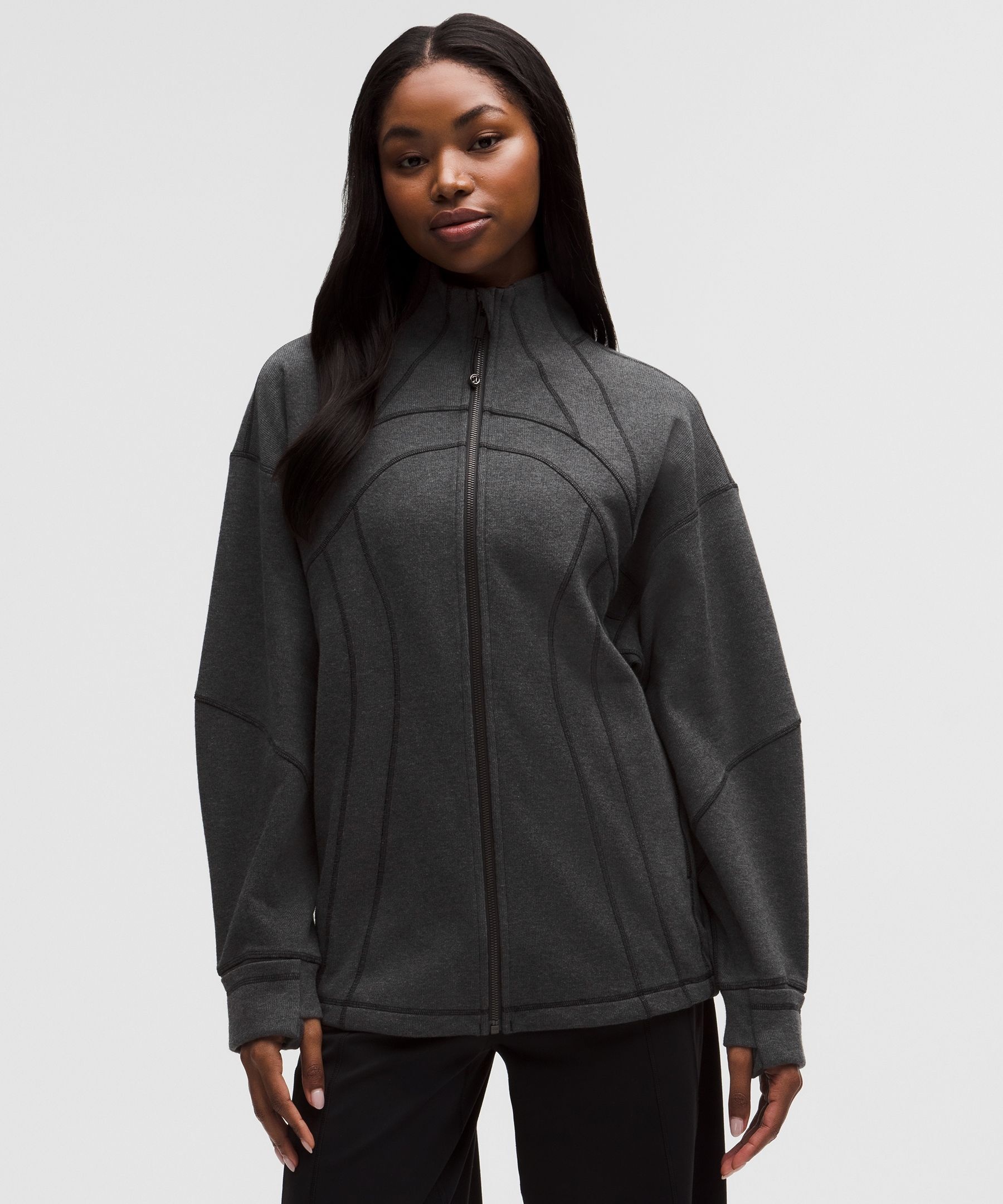 룰루레몬 디파인 오버사이즈 재킷 x브러시드 립 - BLK FVD7