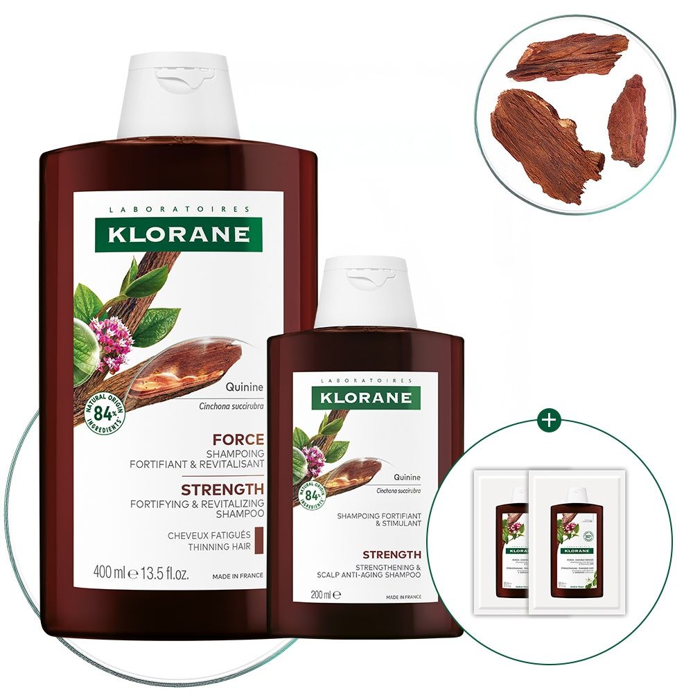 클로란 [두피활력&모발강화] 퀴닌 에델바이스 샴푸 400ml + 200ml + 7ml x 2개 증정