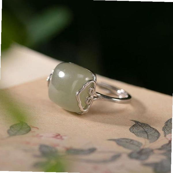 알 자연주의 청옥 시리즈 레트로 우아한 오픈 옥 구