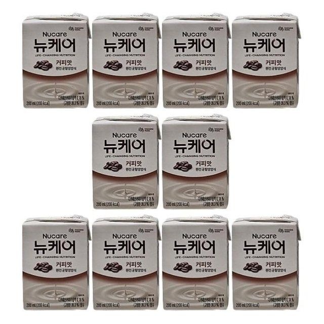 뉴케어 커피맛 200ml 10개 빨대형 식사대용 환자 노인...