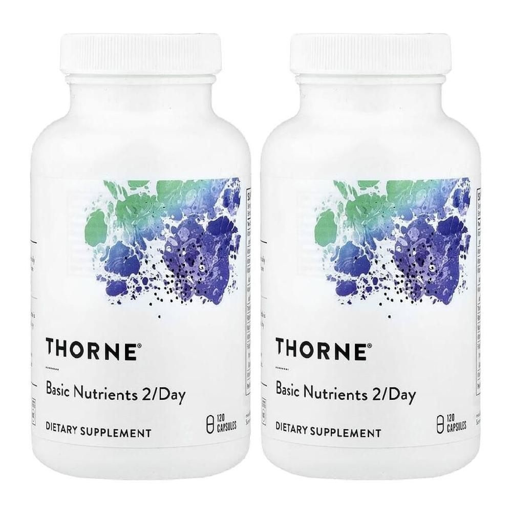 [해외] 쏜리서치 투퍼데이 종합비타민 기본영양소 영양제 Thorne 2Day 120정 2병