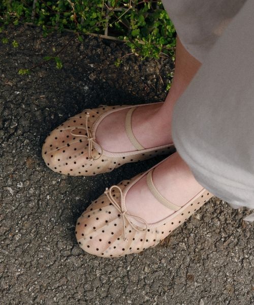 질스튜어트 JILL BY 홀리 시어 메쉬 리본 플랫 4colors JLSO6E69