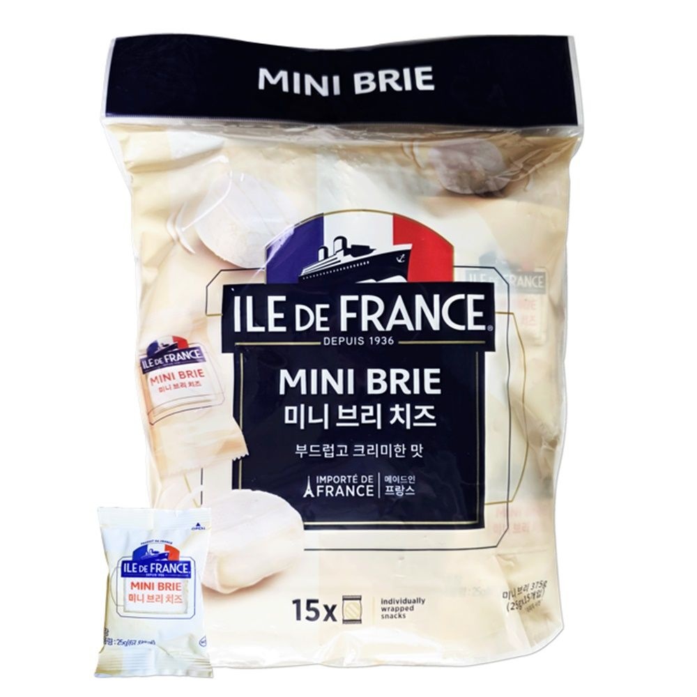 코스트코 일드 프랑스 미니 브리 치즈 25g x 15개입 개별포장 보냉배송