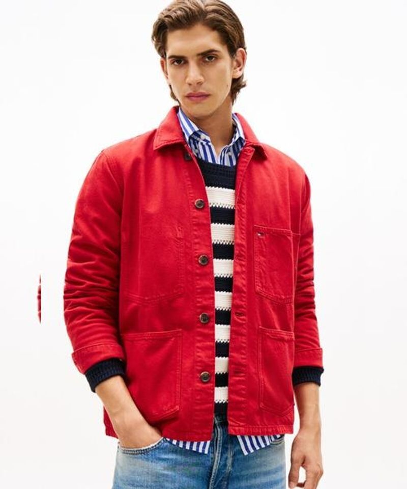 타미힐피거 TOMMY HILFIGER 가먼트다이 초어 재킷 T12G1WOT510MT1XLD 162142