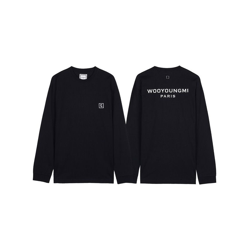 우영미 [라벨루쏘] SS26 남성 로고 긴팔 티셔츠 W261TS51 713B