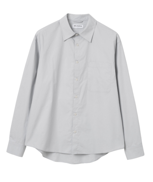 MILLO ARCHIVE 국내매장판 밀로아카이브 드래프트 캐쥬얼 셔츠 클라우드 그레이 262837