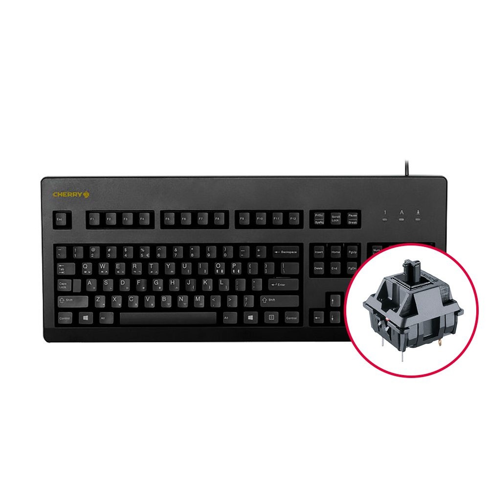 CHERRY CHERRY 체리 오리지널 클래식 레트로 풀배열 기계식 키보드 G80-3000 흑축