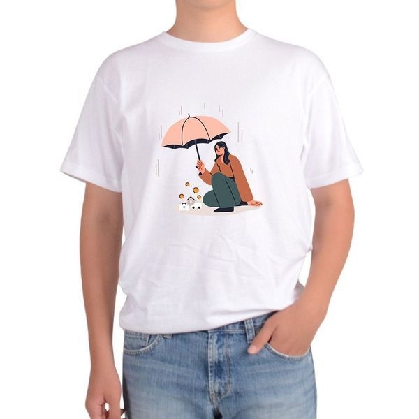 [하프클럽]길단 아시아핏 반팔티 금융 보험 리스크 매니지먼트 자산관리 비올때그림 다양한색상 전사이즈