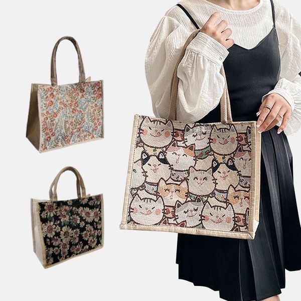 [하프클럽](큰손할인) 패턴토트백 스퀘어백 미니백 직장인 보조가방 플라워 런치백 에코백 가방 숄더백 도시락