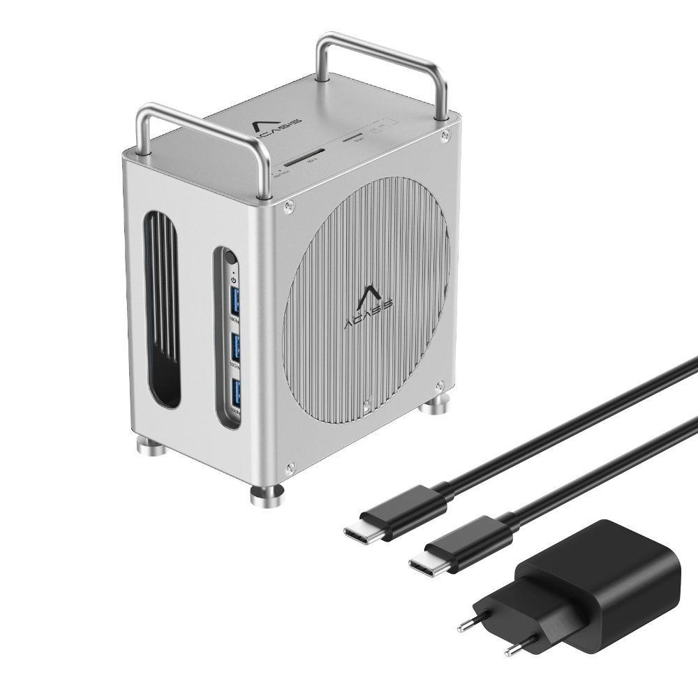 [해외] 아카시스 40Gbps 맥 미니 M4/M4 프로 USB-C 도킹 스테이션 4K/144HZ TF/SD 4.0  듀얼베이 M.2 NVMe 슬롯 16TB 저장공간 사무용