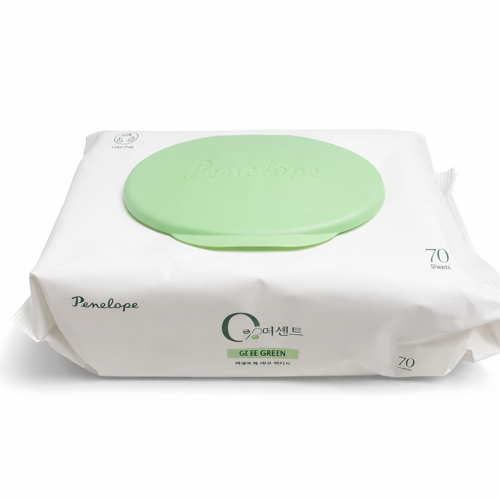 페넬로페 0퍼센트 그린 아기물티슈 캡형 70매 20개