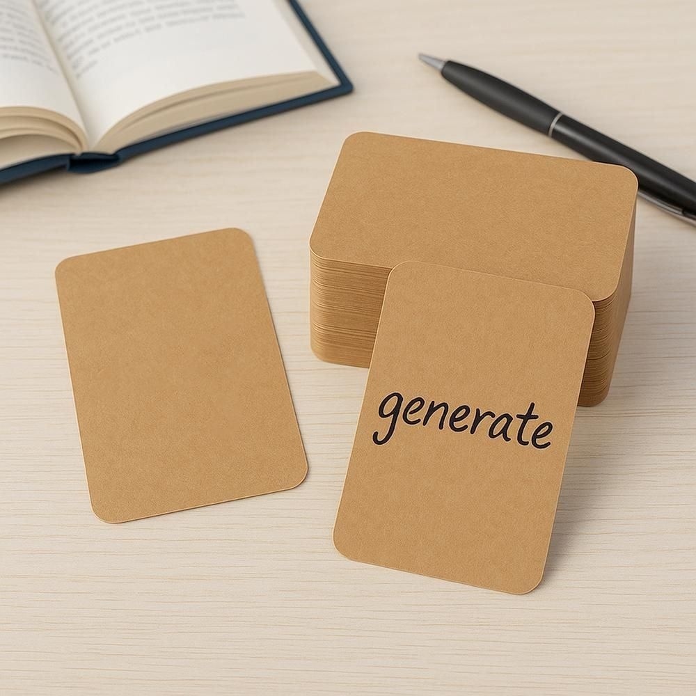 아날로그 크라프트지 양면 단어 암기카드 200매 암기장 포켓노트