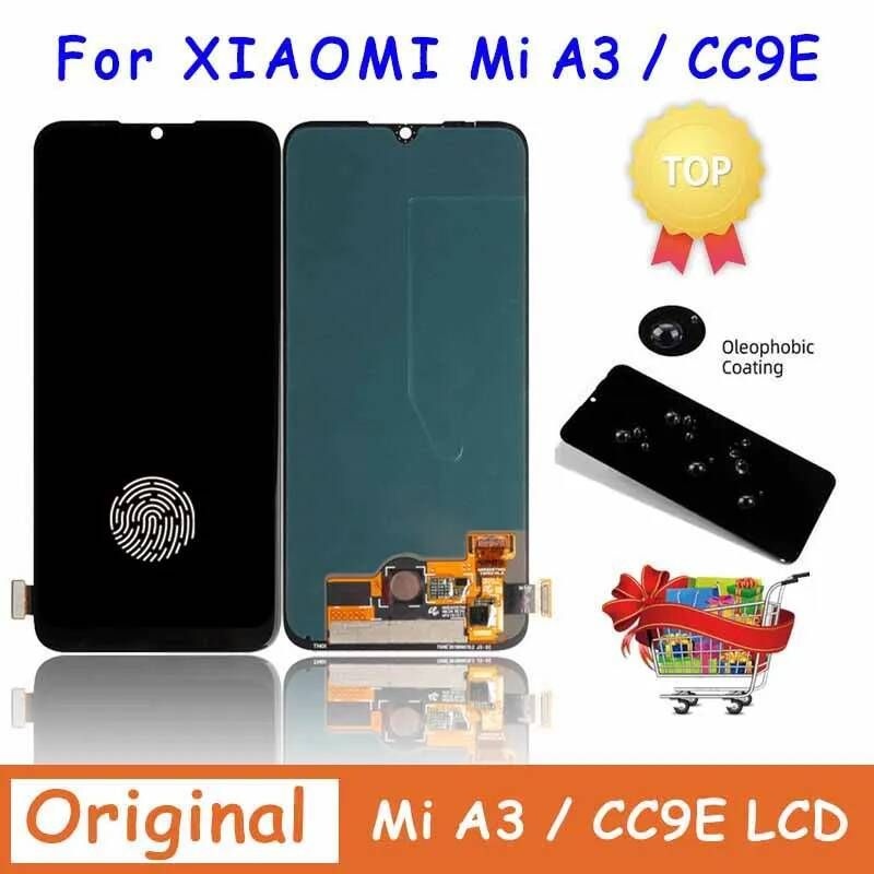 [해외] 스마트폰 액정 교체 부품 6.09 AMOLED CC9e LCD 샤오미 A3 CC9E 디스플레이 터치 스크린 디지타이저 어셈블리 Mi MiA3