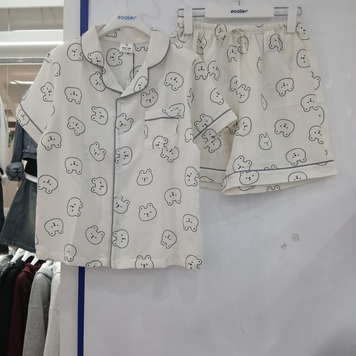 [에꼴리에][모다부평]쿨 시어서커 카라 파자마 세트/26OP753CR_BP_BP