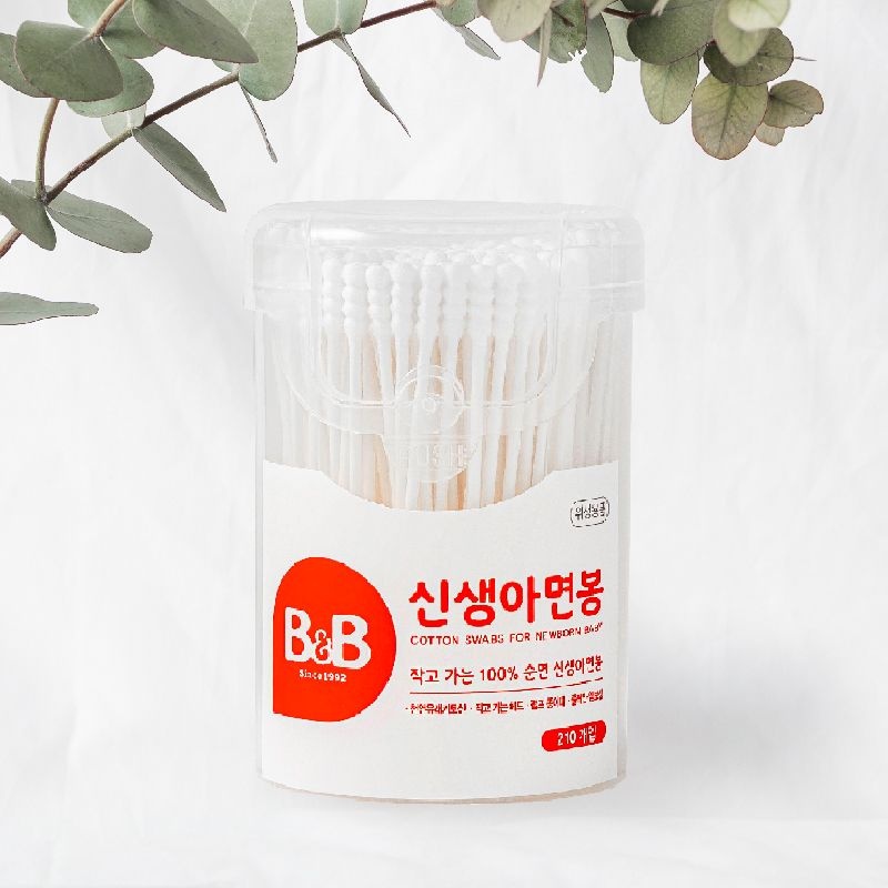 비앤비 [비앤비] 순면 저자극 신생아 면봉 210P