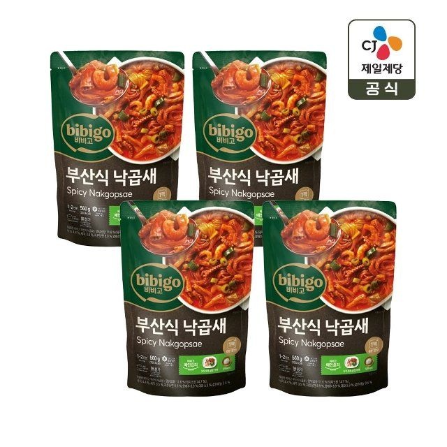 CJ제일제당 비비고 부산식낙곱새 560g x4개