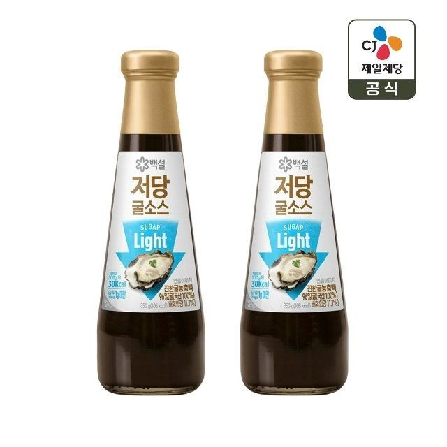 CJ제일제당 백설 저당 굴소스 350g x2개