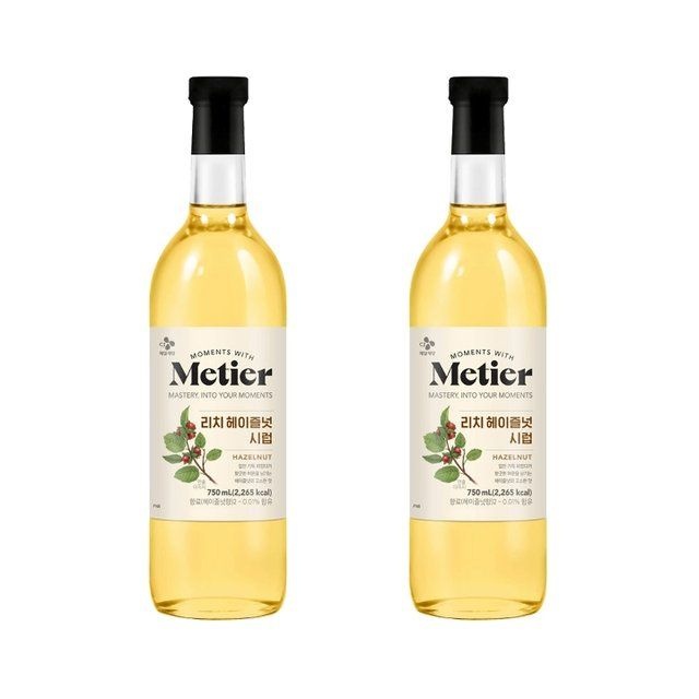 CJ제일제당 메티에 리치헤이즐넛 시럽 700ml x2개