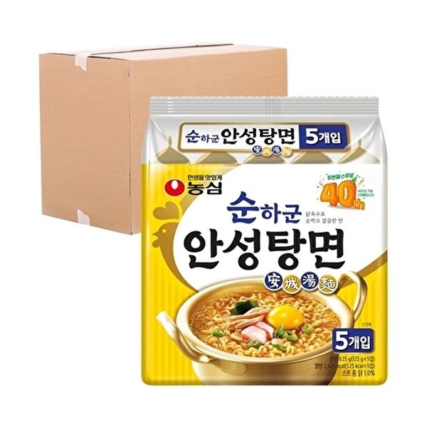 [농심][박스] 농심 순하군 안성탕면 125g 40입