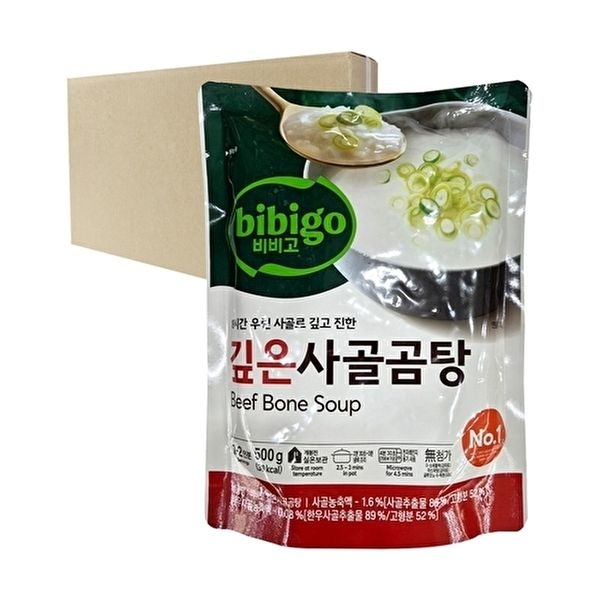 [CJ ENM][박스] CJ 비비고 깊은 사골곰탕 500g 18입