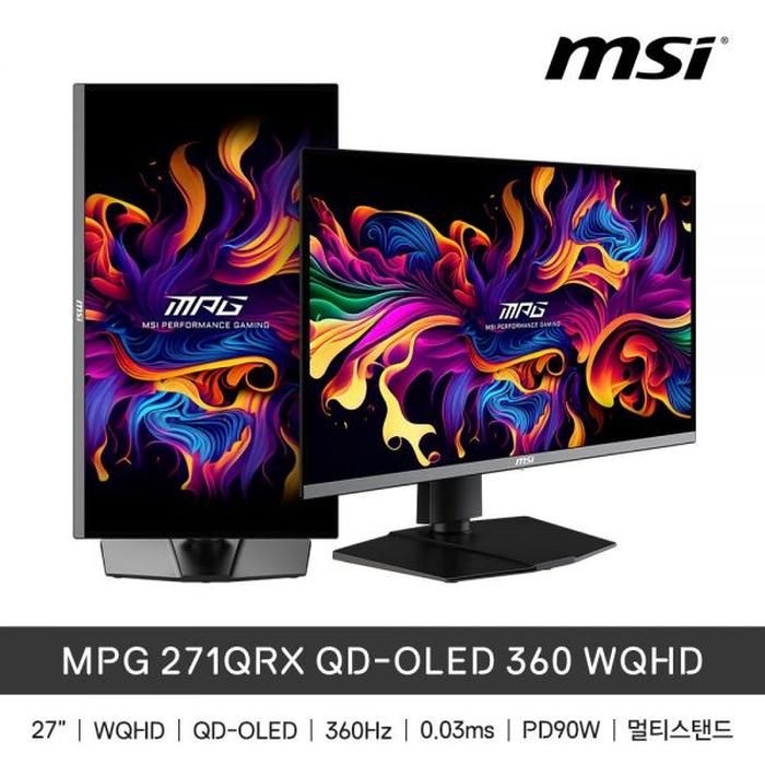 MSI MSI 게이밍 모니터 멀티 QD-OLED 360Hz WQHD MPG 271QRX