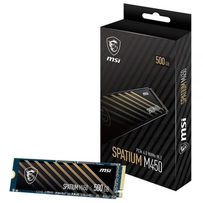 MSI SSD 게임 성능 업그레이드 SPATIUM M450 V1 M.2 NVMe 500GB
