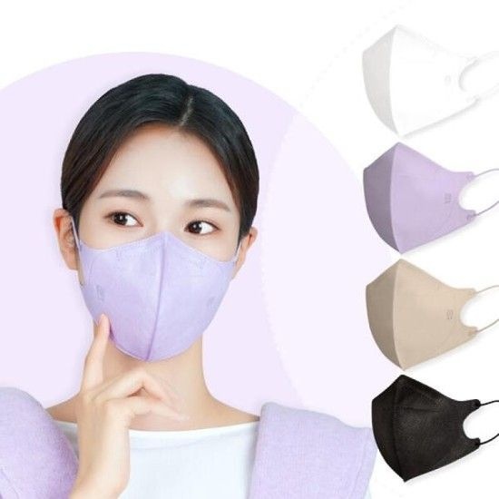 /헬스리아 [1+1] KF94 국대마스크 새부리형 2D 50매 보라색