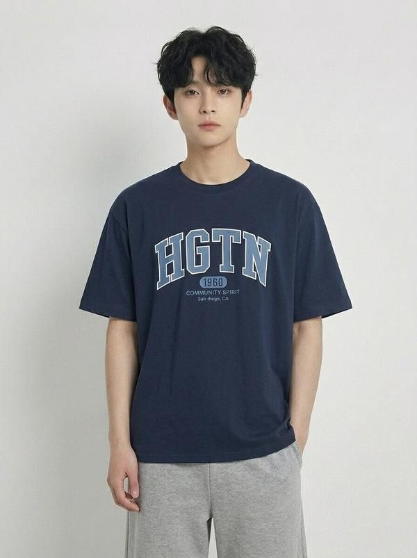 [행텐주니어]행텐틴즈 로고 빅 레터 반팔 티셔츠_네이비14570-031-405-31-097_SC