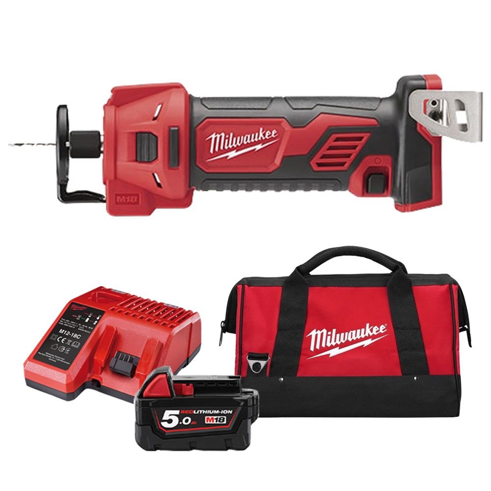 밀워키 밀워키 M18 BCT-501B 충전 컷아웃툴 18V 5.0Ah 배터리 1개 세트
