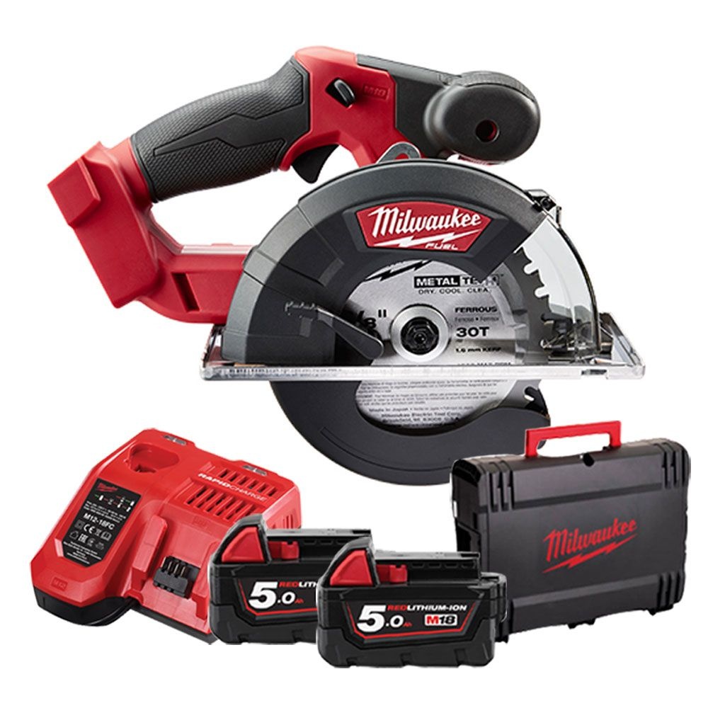 밀워키 밀워키 M18 FMCS-502X 충전 금속용 원형톱 18V 5.0Ah 배터리 2개 세트