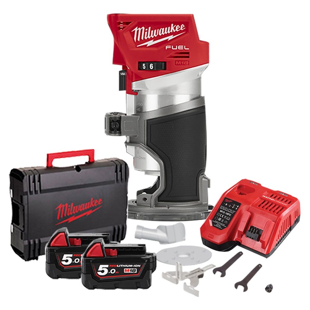 밀워키 M18 FTR-502X 충전 트리머 18V 5.0Ah 배터리 2개 세트