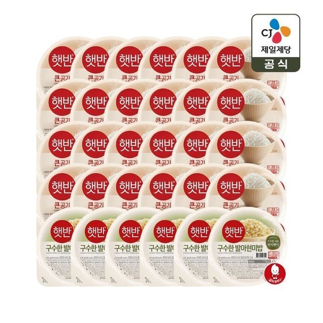 CJ제일제당 햇반 큰공기 300g x24개+발아현미밥 210g x6개