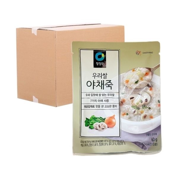 [박스] 청정원 우리쌀 야채죽 60g 10입