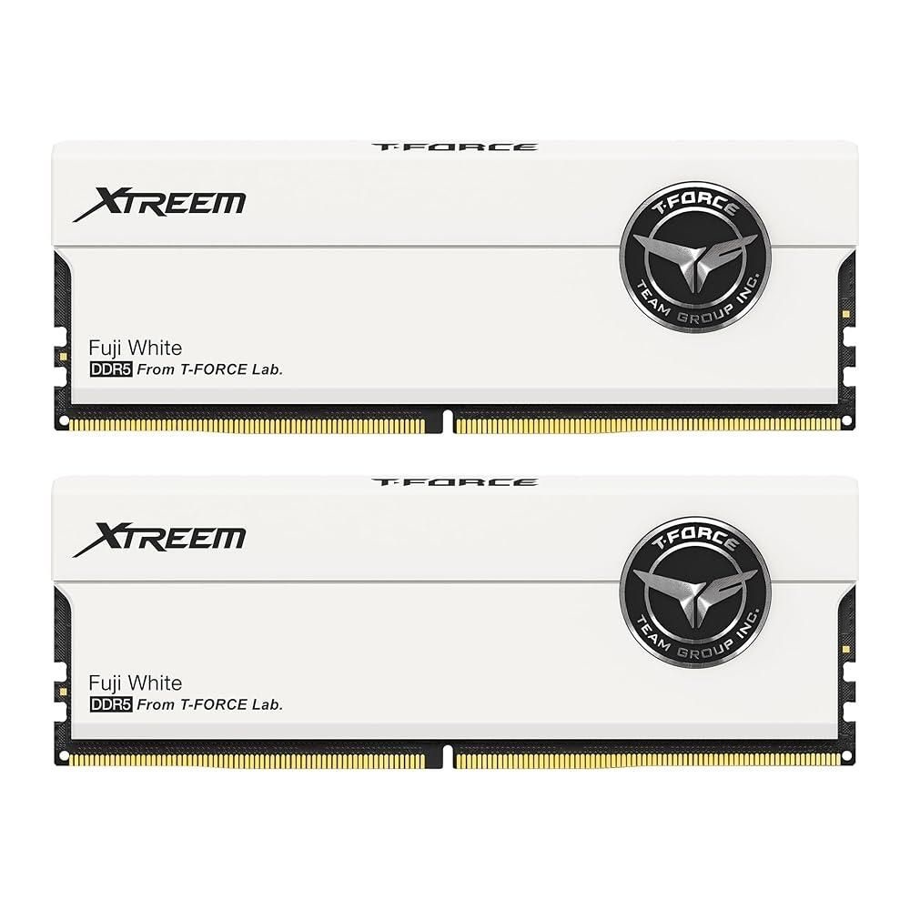 [해외] TEAMGROUP T-Force XTREEM DDR5 램 48GB24GB 2개 8000MHz PC5-64000 CL38 M-DIE 데스크탑 메모리 모듈 인텔 XMP 3.0 및 AMD Expo 호환 화이