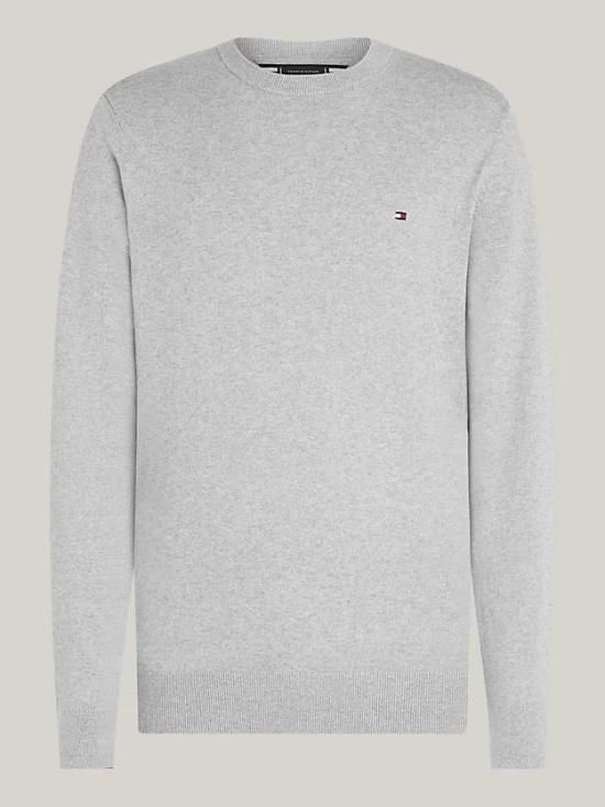 타미힐피거 타미힐피거 25FW 타미힐피거 스웨터 MW28046P01 LIGHT GREY HEATHER DOM