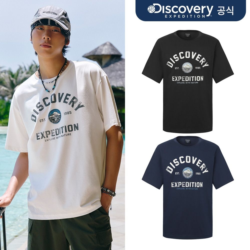 디스커버리 익스페디션 [디스커버리] 프레시벤트 앞판 아치로고 반팔티셔츠 3종 택1