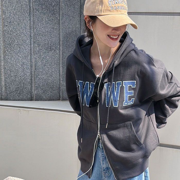 메이블루 시그니처 스웨트 후드집업