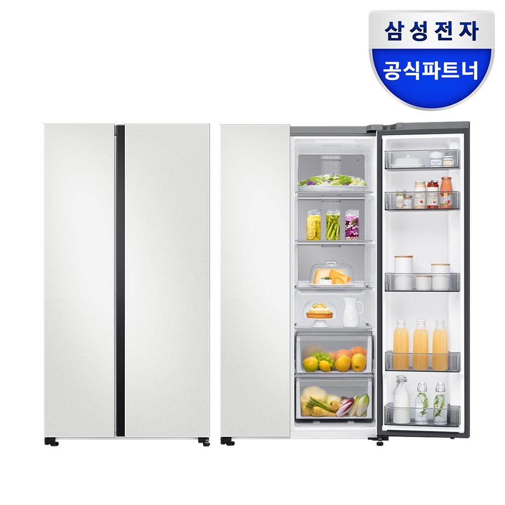 삼성전자 삼성 비스포크 메탈쿨링 AI인버터 RS70F84N2Y 프리스탠딩 852리터 코타화이트