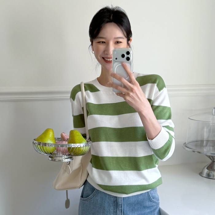 메이블루 스튜디오 스트라이프 니트