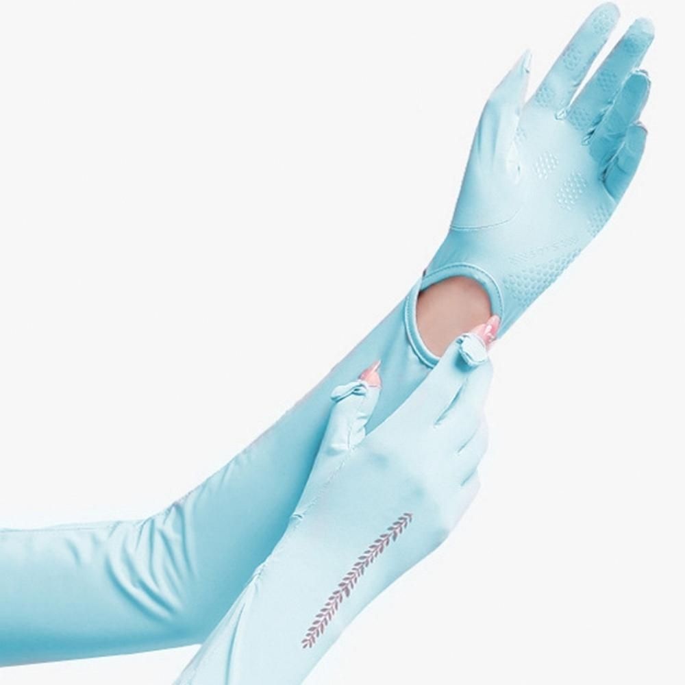 유니월드 협력사 자외선차단 풀커버 손가락 팔토시 터치 골프 자전거 운전 장갑