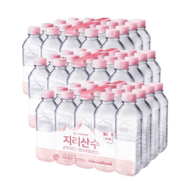 지리산수 핑크 생수 무라벨 500ml 20병 3묶음 GST