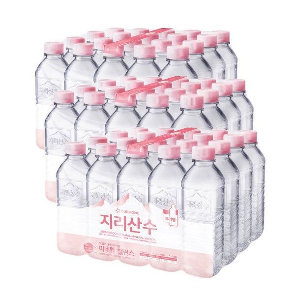 아워홈 지리산수 무라벨 물 생수 500ml 20병 3묶음 GST